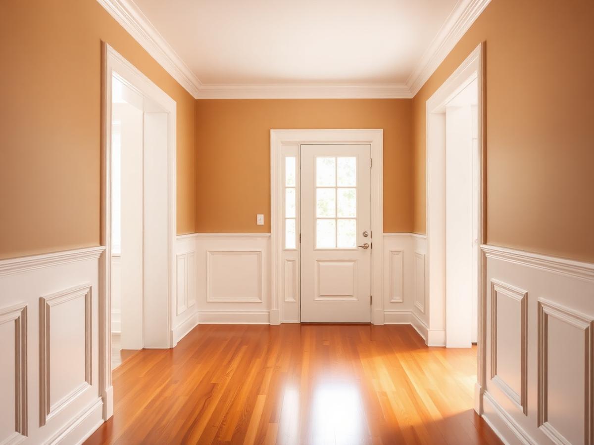 Entryway with wainscoting