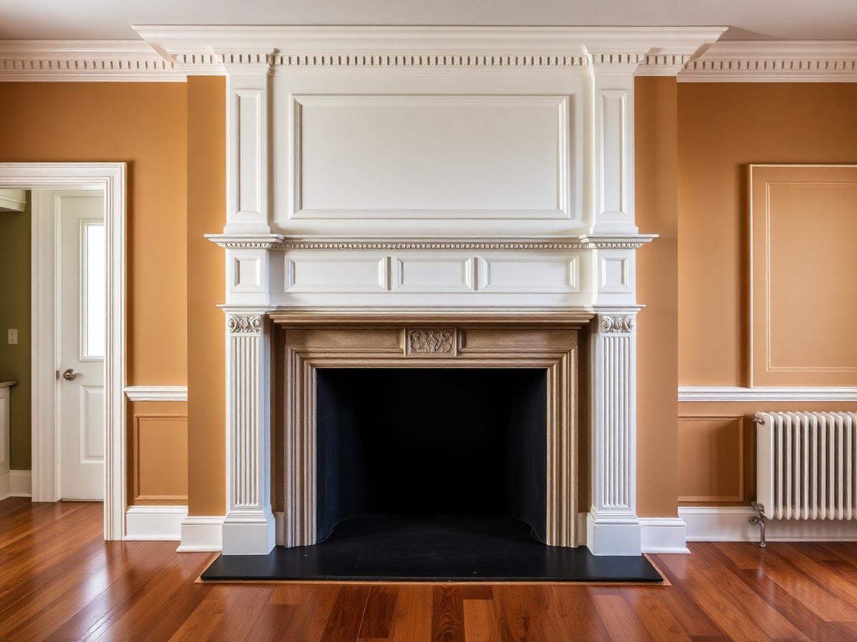 Custom fireplace mantel surround
